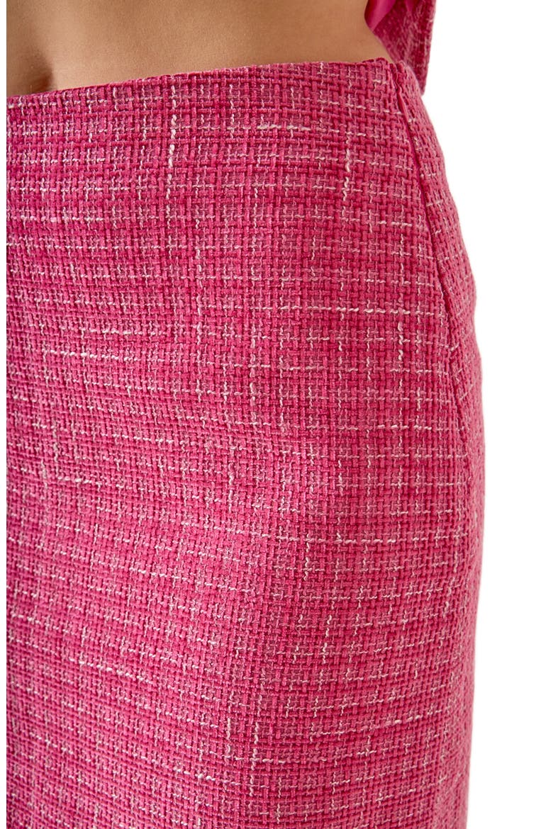 Tweed Miniskirt, Alternate, color, PINK