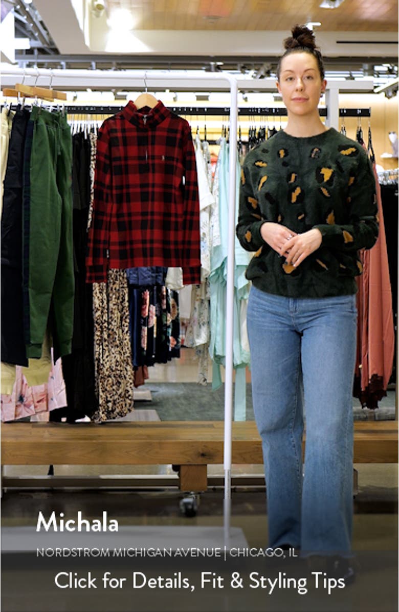 Kids' Plaid Cotton Interlock Quarter Zip Pullover, sales video thumbnail