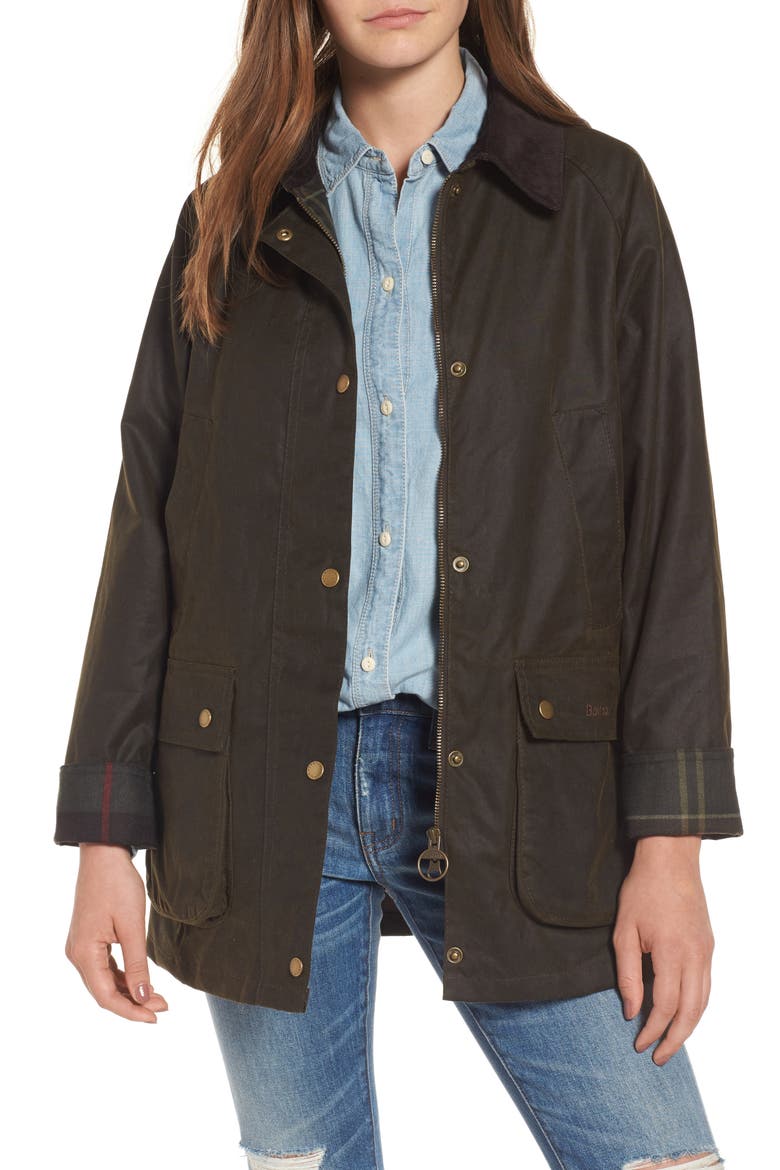 Acorn Waxed Jacket, Main, color, OLIVE