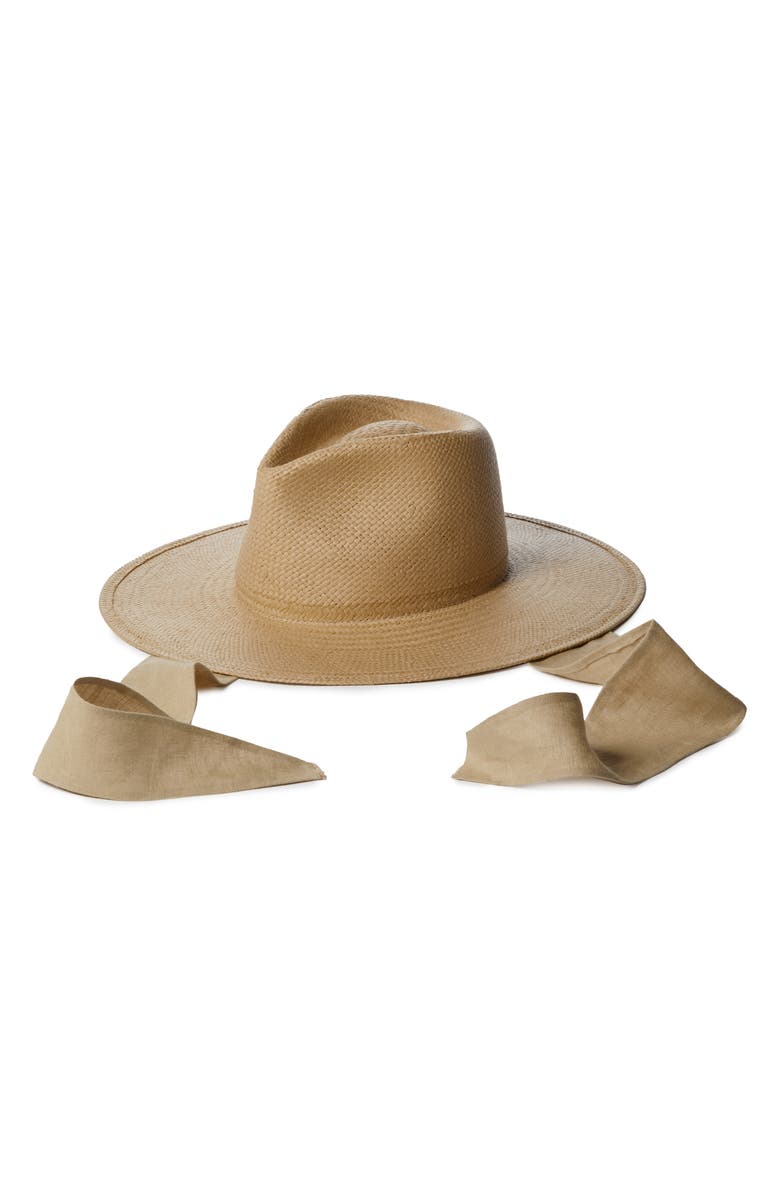 Janessa Leoné Francis Packable Straw Fedora, Main, color,