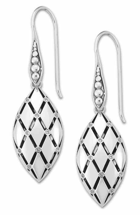 SAMUEL B. White Topaz Drop Earrings