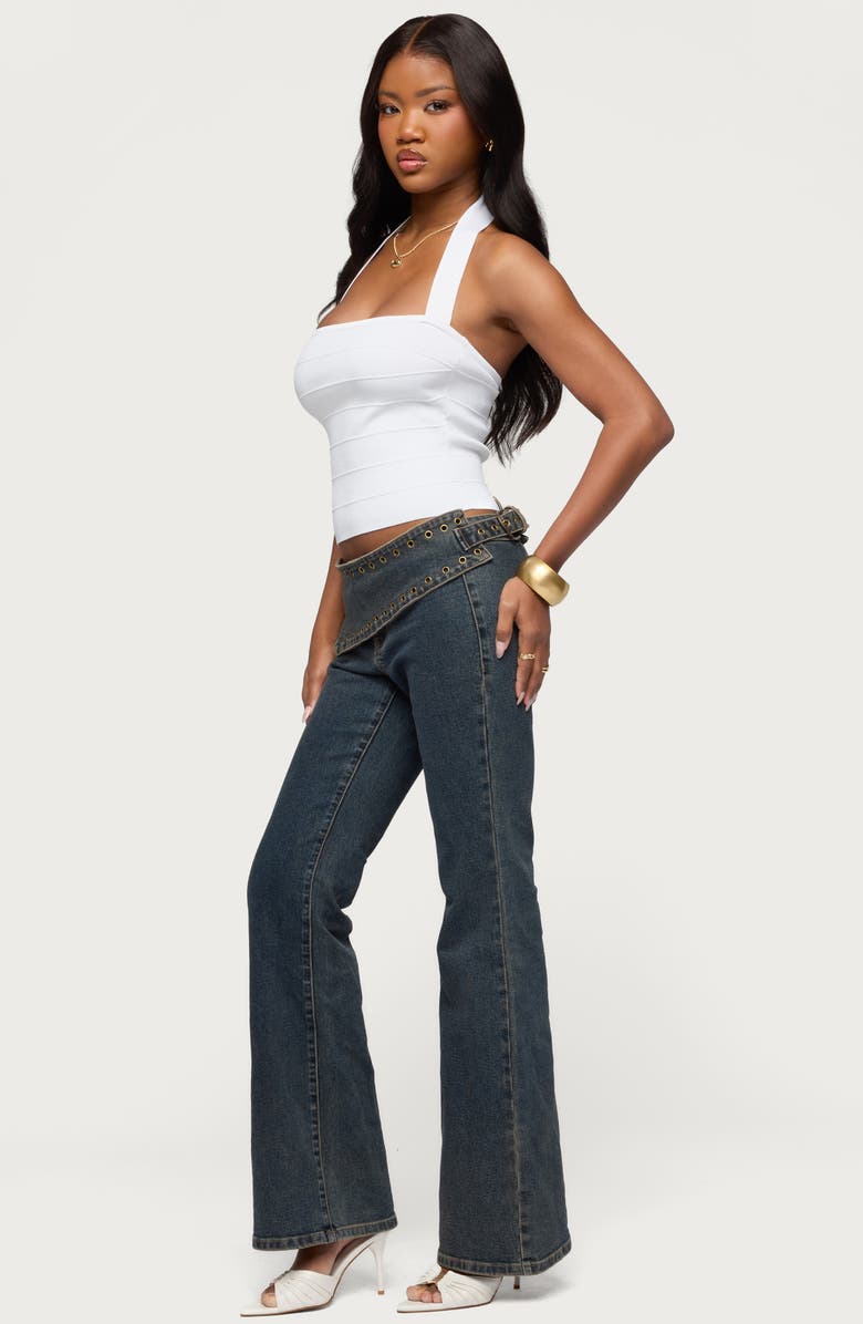 EDIKTED Esmerela Bandage Crop Halter Top, Alternate, color, 