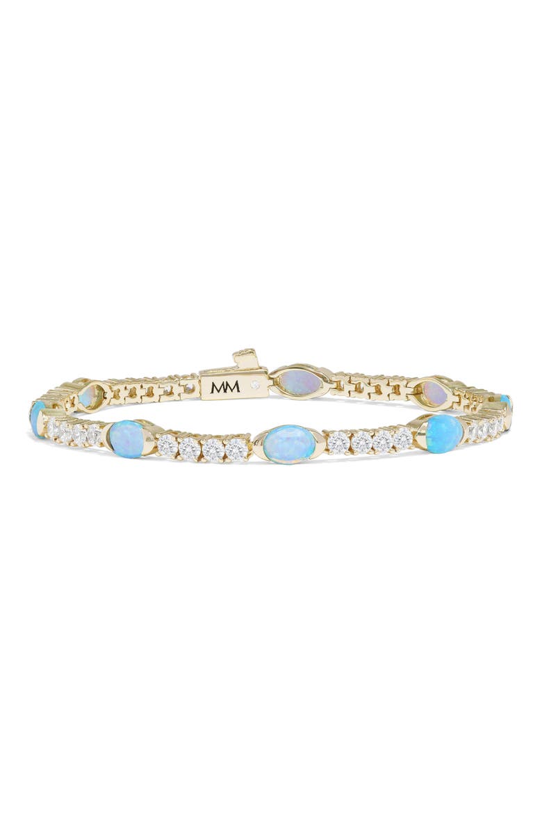 The Maven Tennis Bracelet, Main, color, GOLD-BLUE OPAL