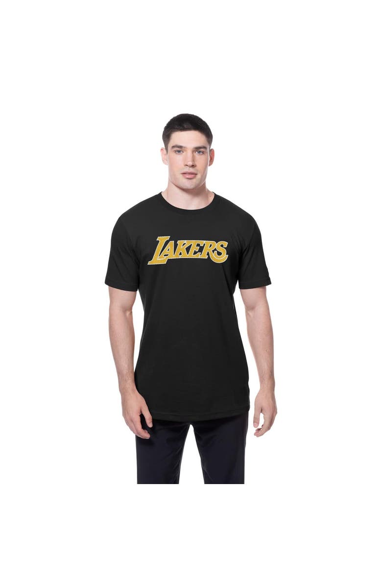 New Era Men's New Era  Black Los Angeles Lakers Premium Wordmark T-Shirt, Alternate, color, Black
