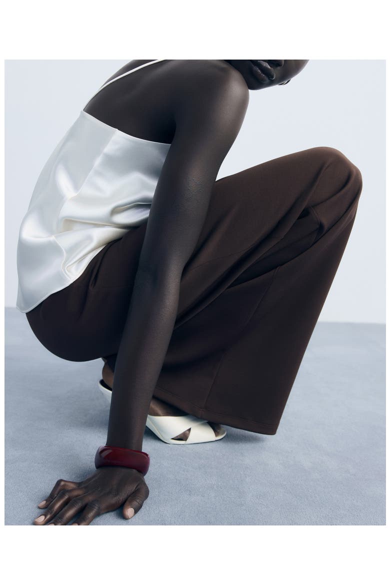 Salve Eastic Waist Pants, Alternate, color, BROWN
