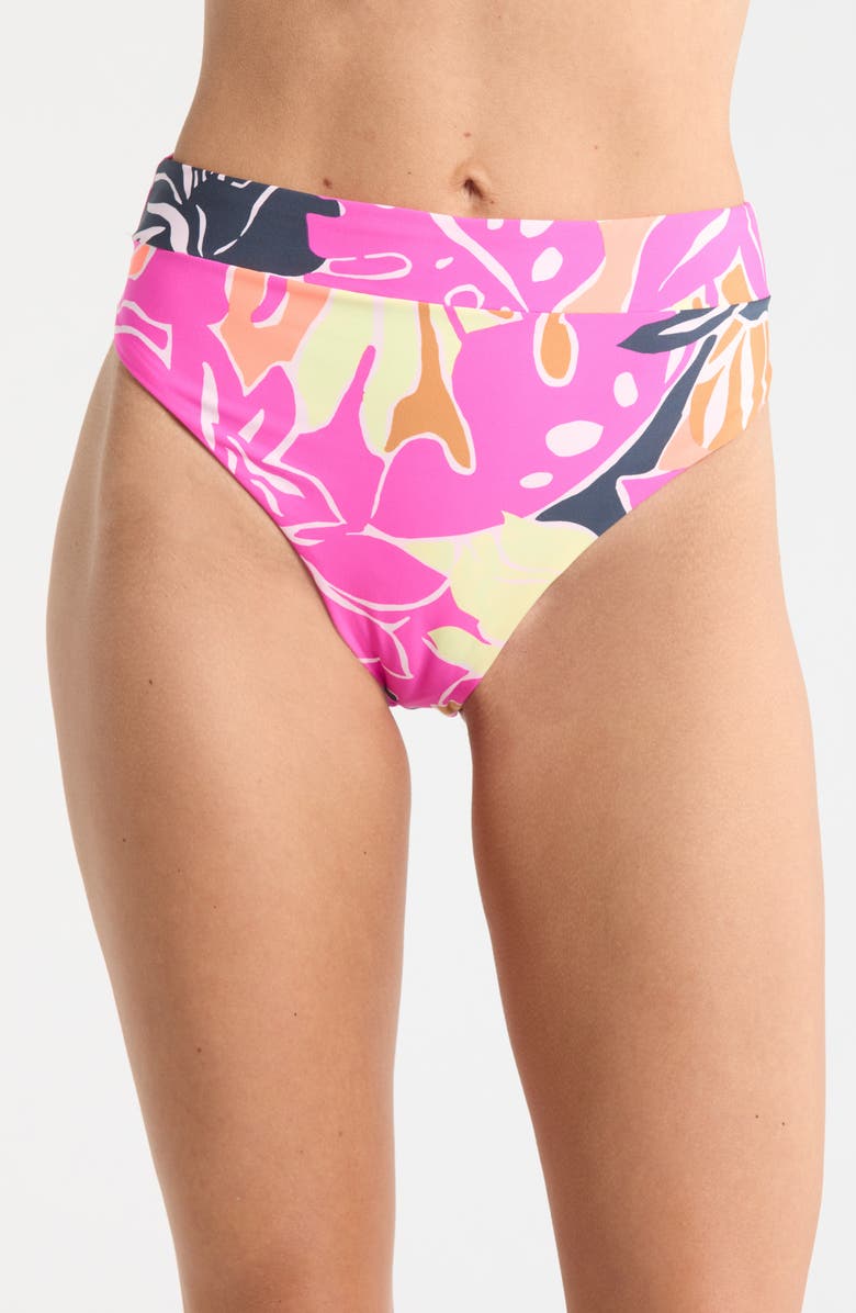 Maaji Suzy Q High Rise Reversible Bikini Bottoms, Main, color, Pink