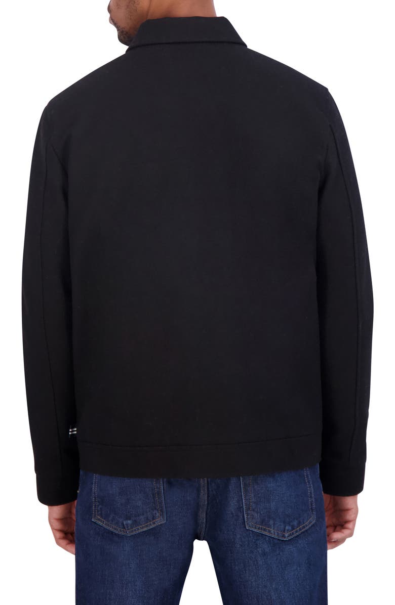 Nautica Water Resistant Wool Blend Coat, Alternate, color, Black