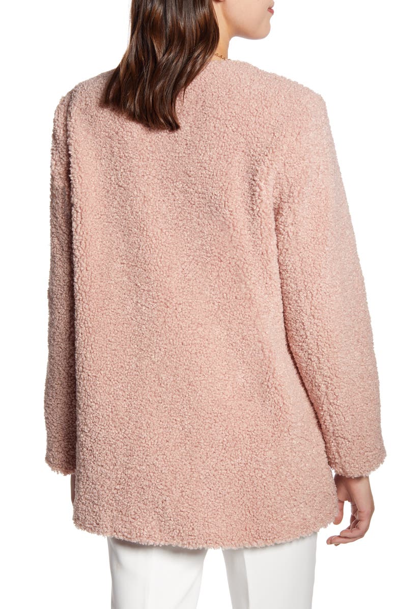 Halogen<sup>®</sup> Jewel Neck Teddy Coat, Alternate, color,