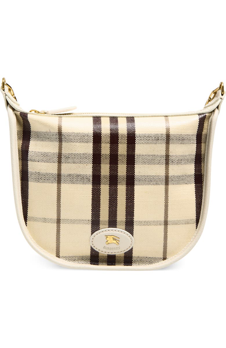Burberry Coated Canvas Shoulder Bag, Main, color, Light Beige
