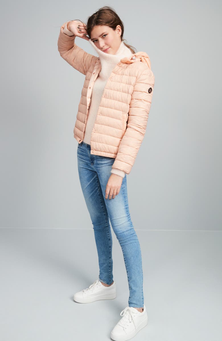 Bernardo Water Resistant Insulated Hooded Bomber Jacket, Alternate, color, 