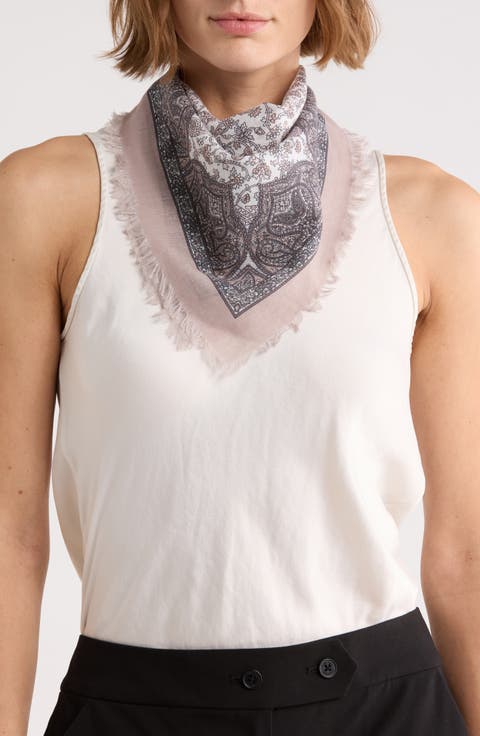 Paisley Cotton Square Scarf