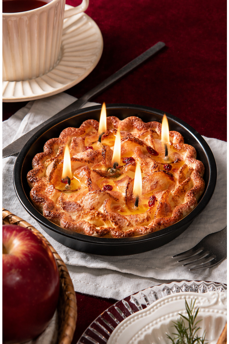 Apple Pie Candle, Alternate, color, Brown