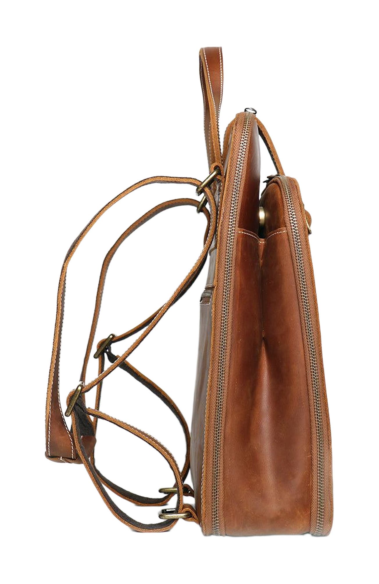 STEEL HORSE LEATHER Sachi Leather Backpack | Small Women's Leather Backpack, Alternate, color, Brown