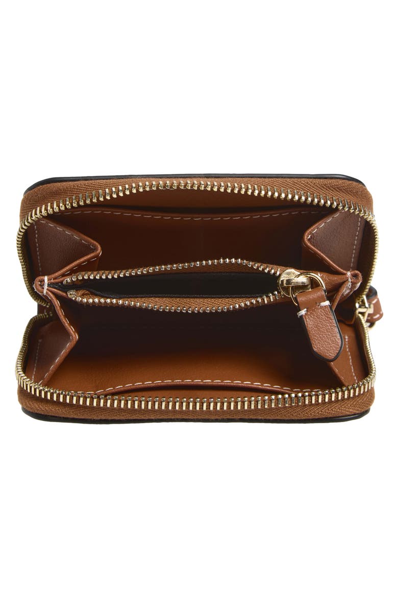 Small Corda Zip Around Wallet, Alternate, color, CHESTNUT