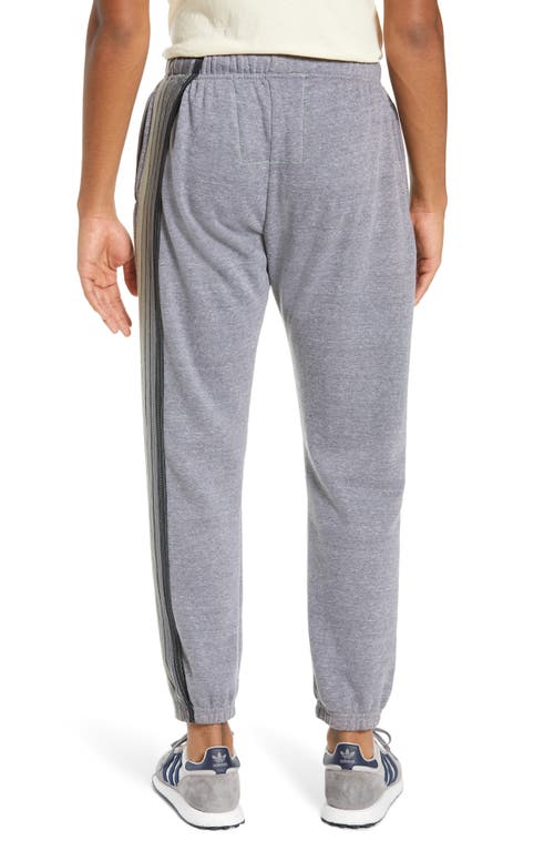Aviator Nation 5-stripe Slim Fit Sweatpants In Heather Grey/grey Stripe