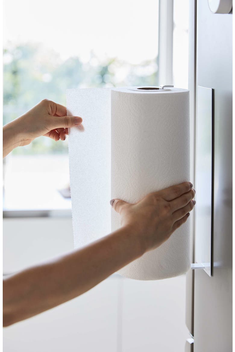 Magnetic Paper Towel Holder, Alternate, color, WHITE