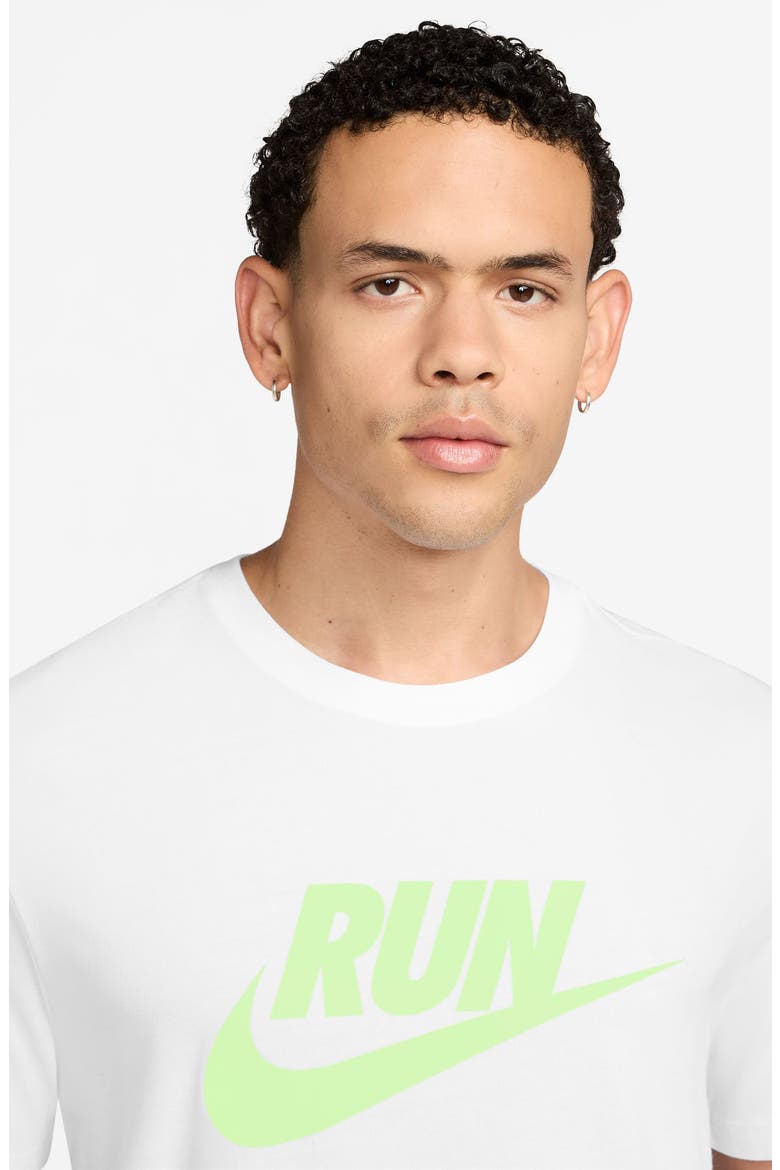 Dri-FIT Running T-Shirt, Alternate, color, WHITE/ BARELY VOLT