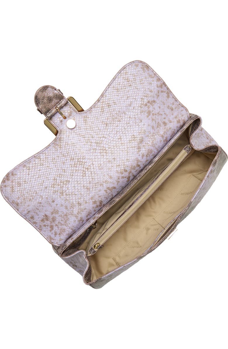 Brahmin Dayan Snakeskin Embossed Leather Satchel, Alternate, color, Sheer Lavender