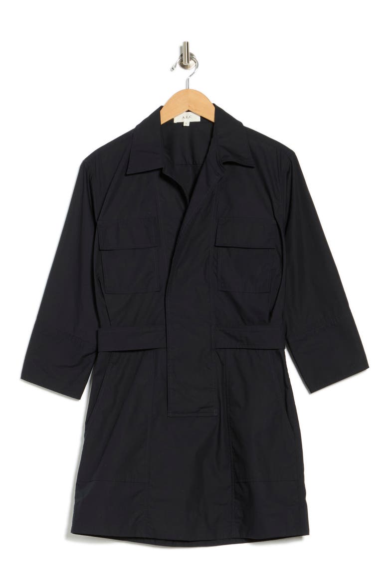 Evan Cotton Shirtdress, Alternate, color, DEEP NAVY