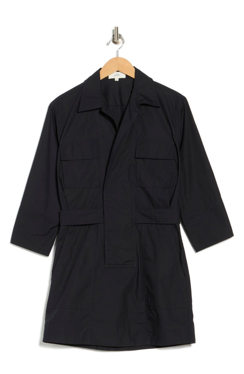 A.L.C. Evan Cotton Shirtdress, Alternate, color, Deep Navy