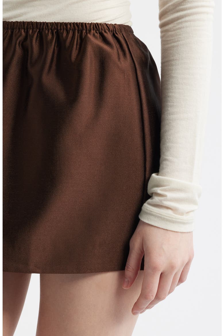Elva Metallic Miniskirt, Alternate, color, CAFE