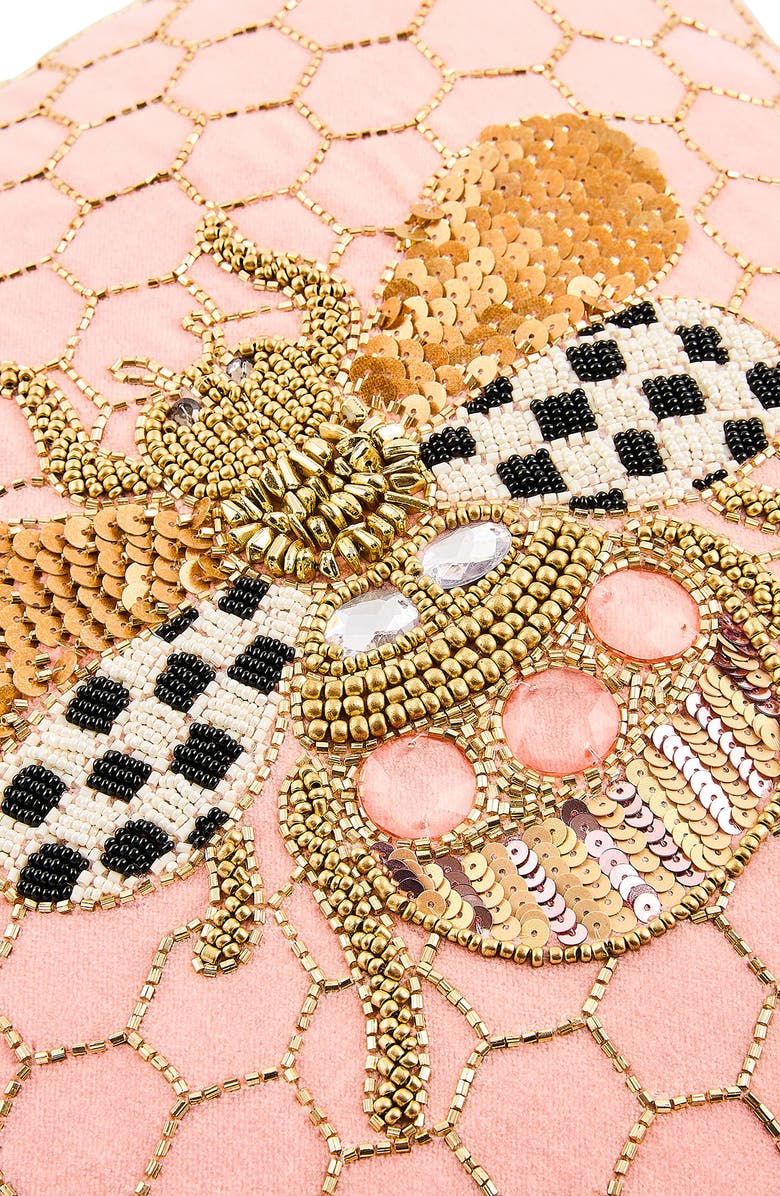 MACKENZIE CHILDS Queen Bee Throw Pillow, Alternate, color, Pink