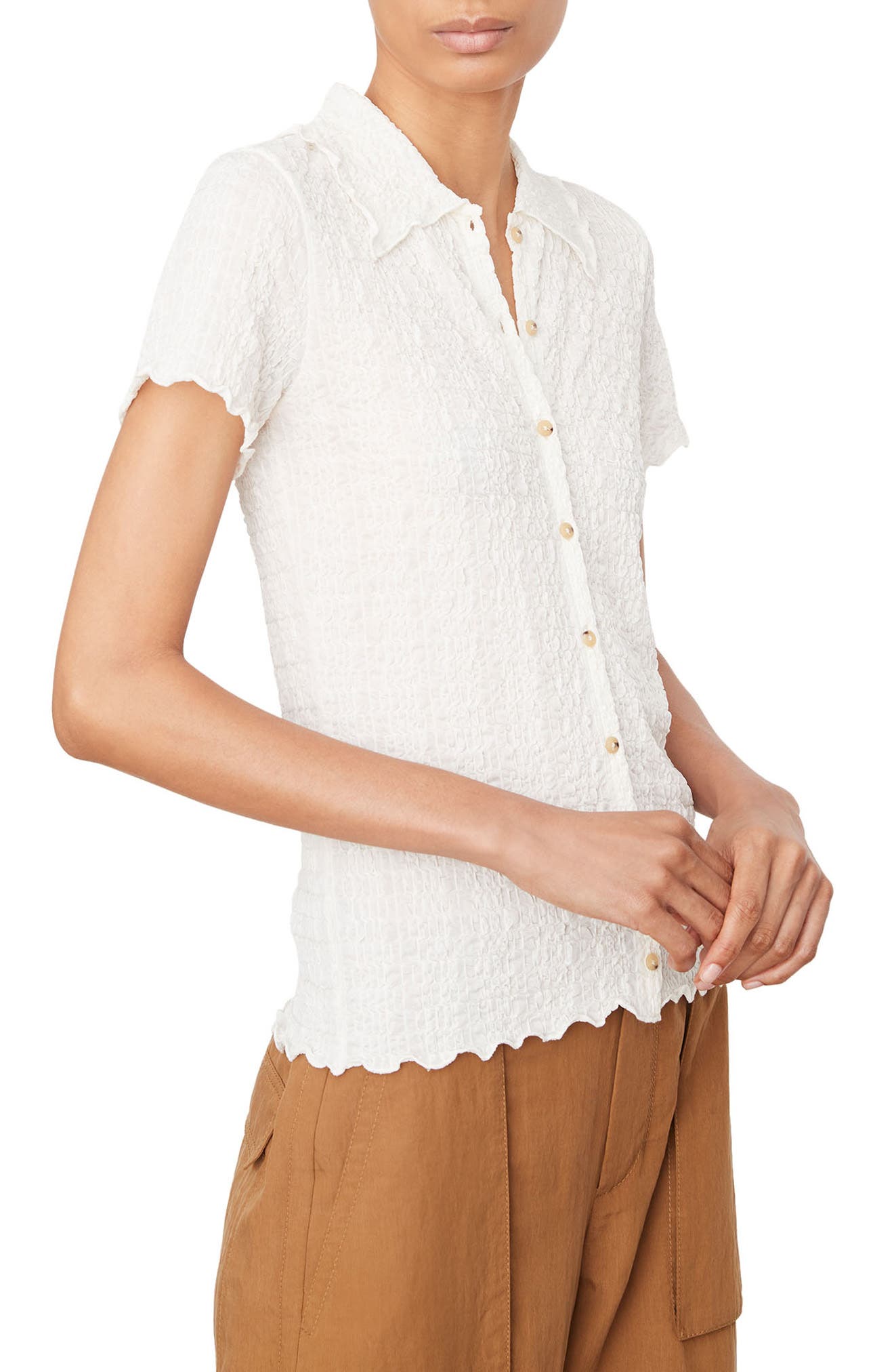 Vince Puckered Button-Up Shirt (Women) | Nordstromrack
