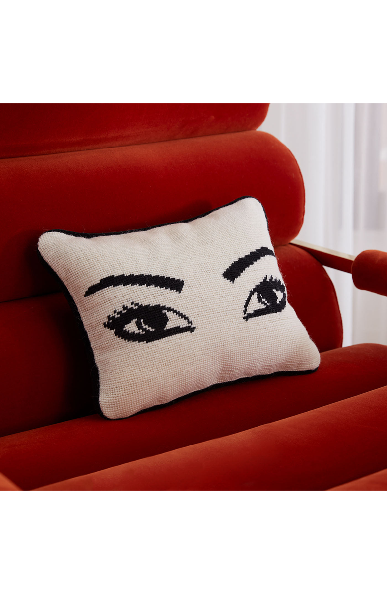 Jonathan Adler Eyes Needlepoint Throw Pillow, Alternate, color, 