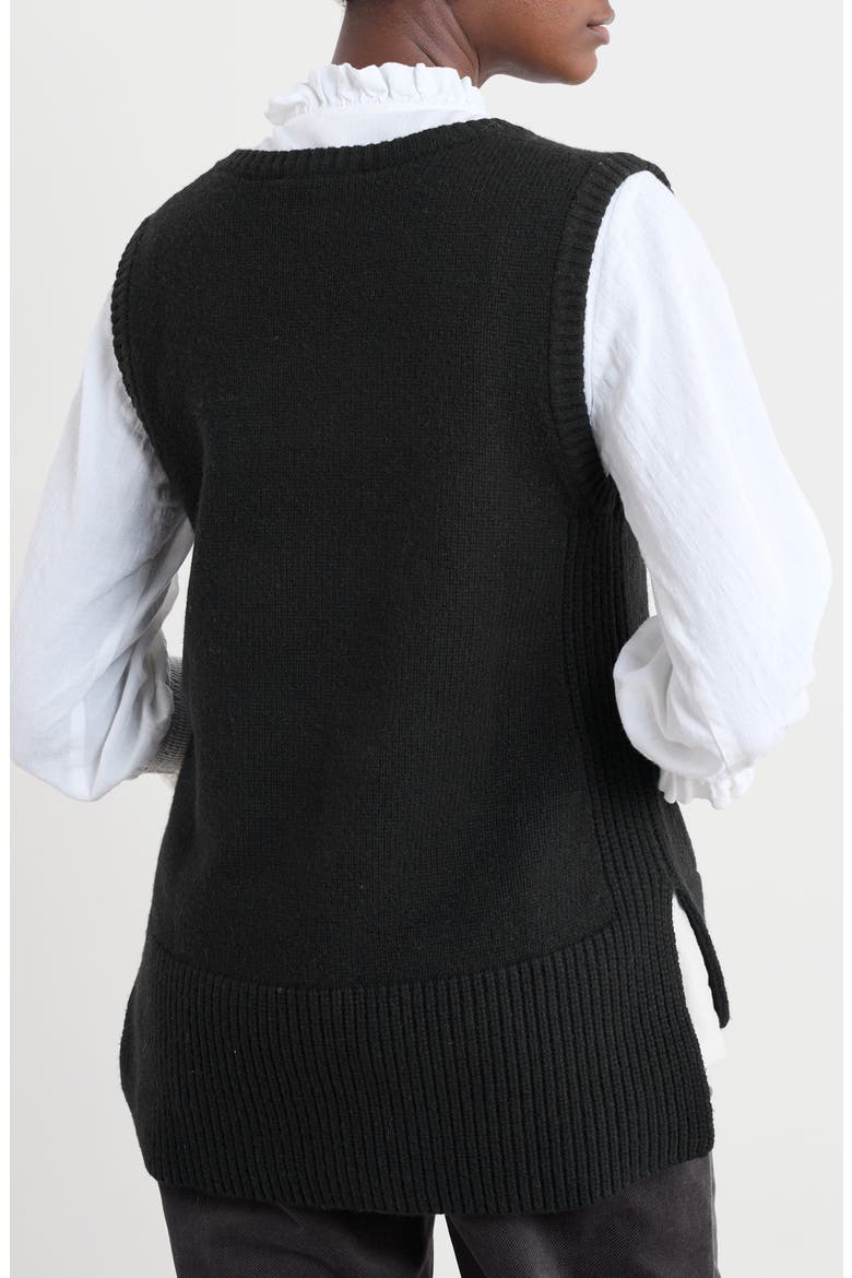 Coupling Merino Wool Blend Vest, Alternate, color, KNIT MELANGE ONYX
