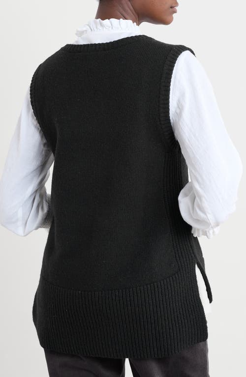 Seasalt Cornwall Coupling Merino Wool Blend Vest In Black
