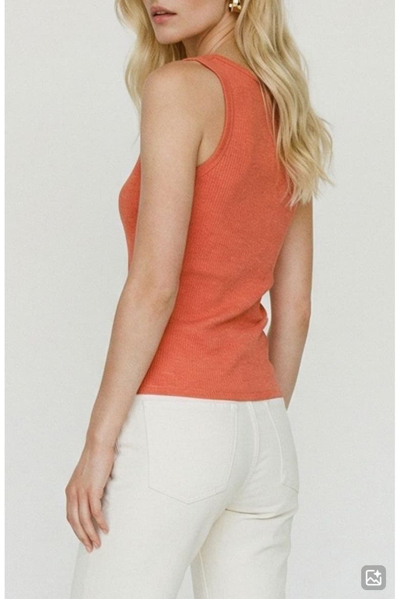 Kiki Scoop Neck Tank, Alternate, color, LANGOUSTINO DETAILMELANGE