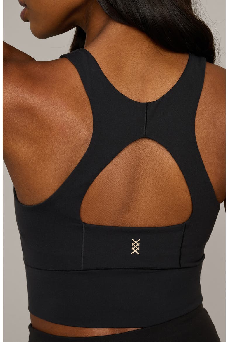 Revive Scoop Longline Bra, Alternate, color, PURE BLACK