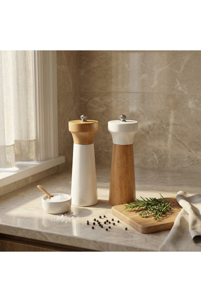 Madras Salt & Pepper Mills, Alternate, color, Natural