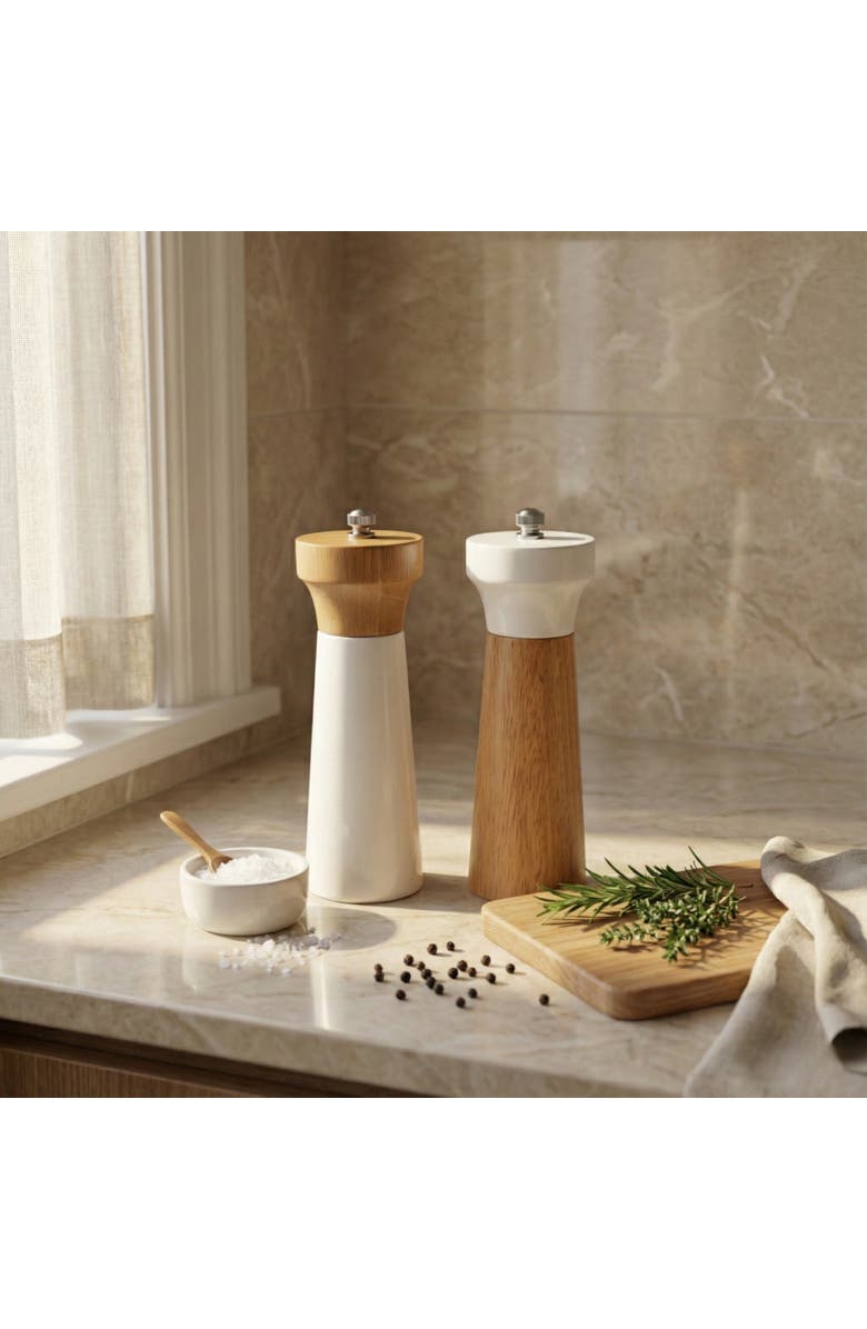 Be Home Madras Salt & Pepper Mills, Alternate, color, Natural