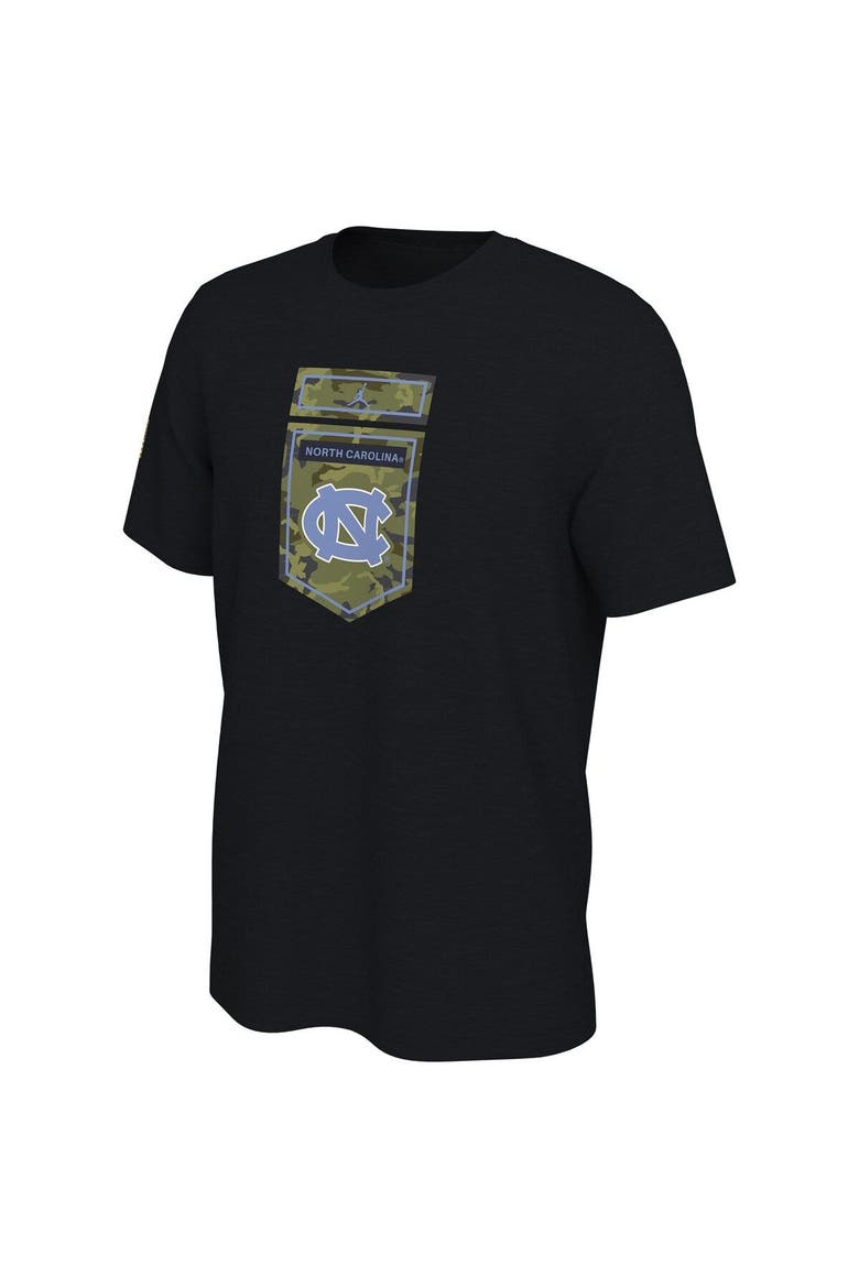 Men's Jordan Brand Black North Carolina Tar Heels Veterans Camo T-Shirt, Alternate, color, Black