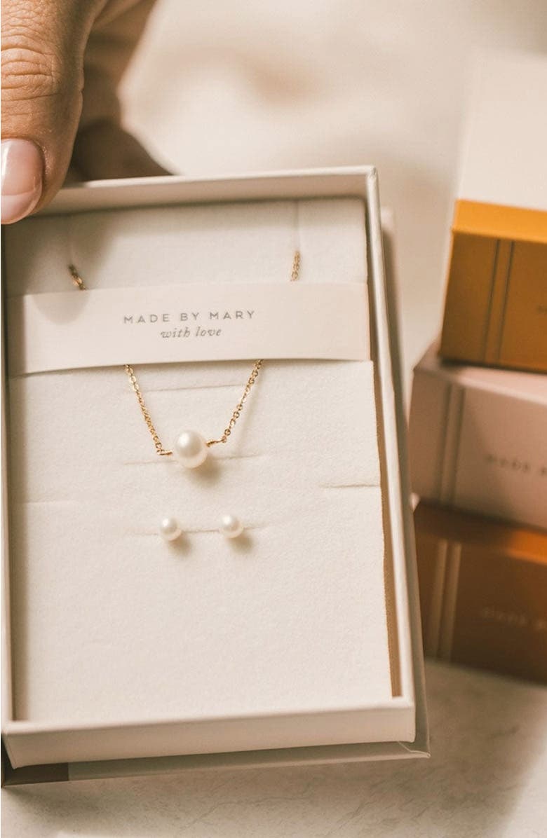 MADE BY MARY Pearl Choker Necklace, Alternate, color, Gold Vermeil