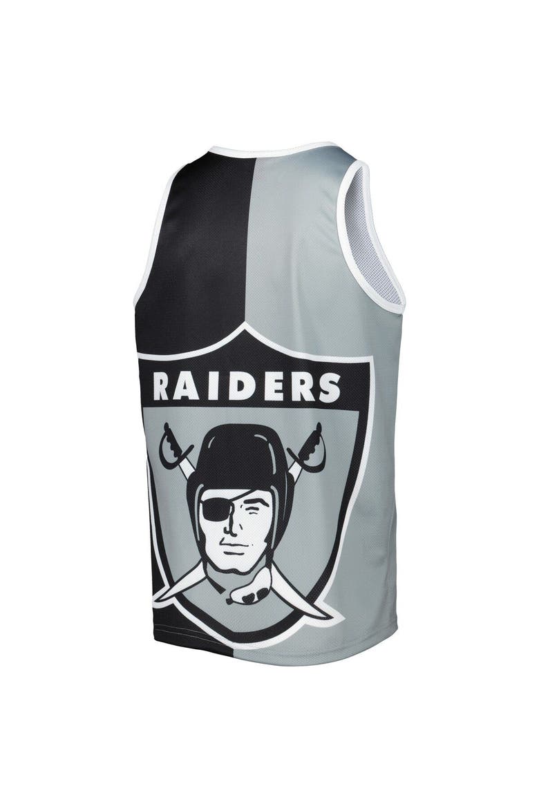 Men's Mitchell & Ness Bo Jackson Black/Silver Las Vegas Raiders Retired Player Graphic Tank Top, Alternate, color, Black