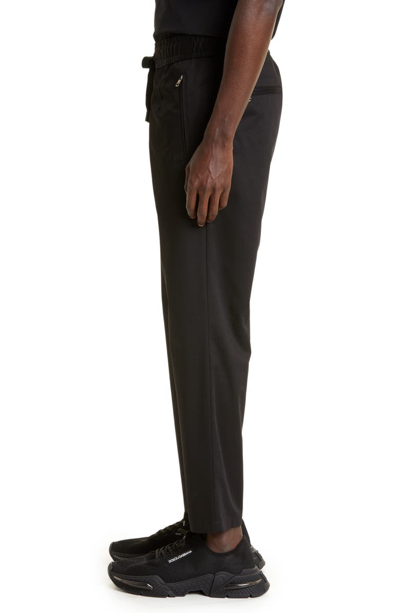 Dolce&Gabbana Stretch Cotton Joggers, Alternate, color, Black