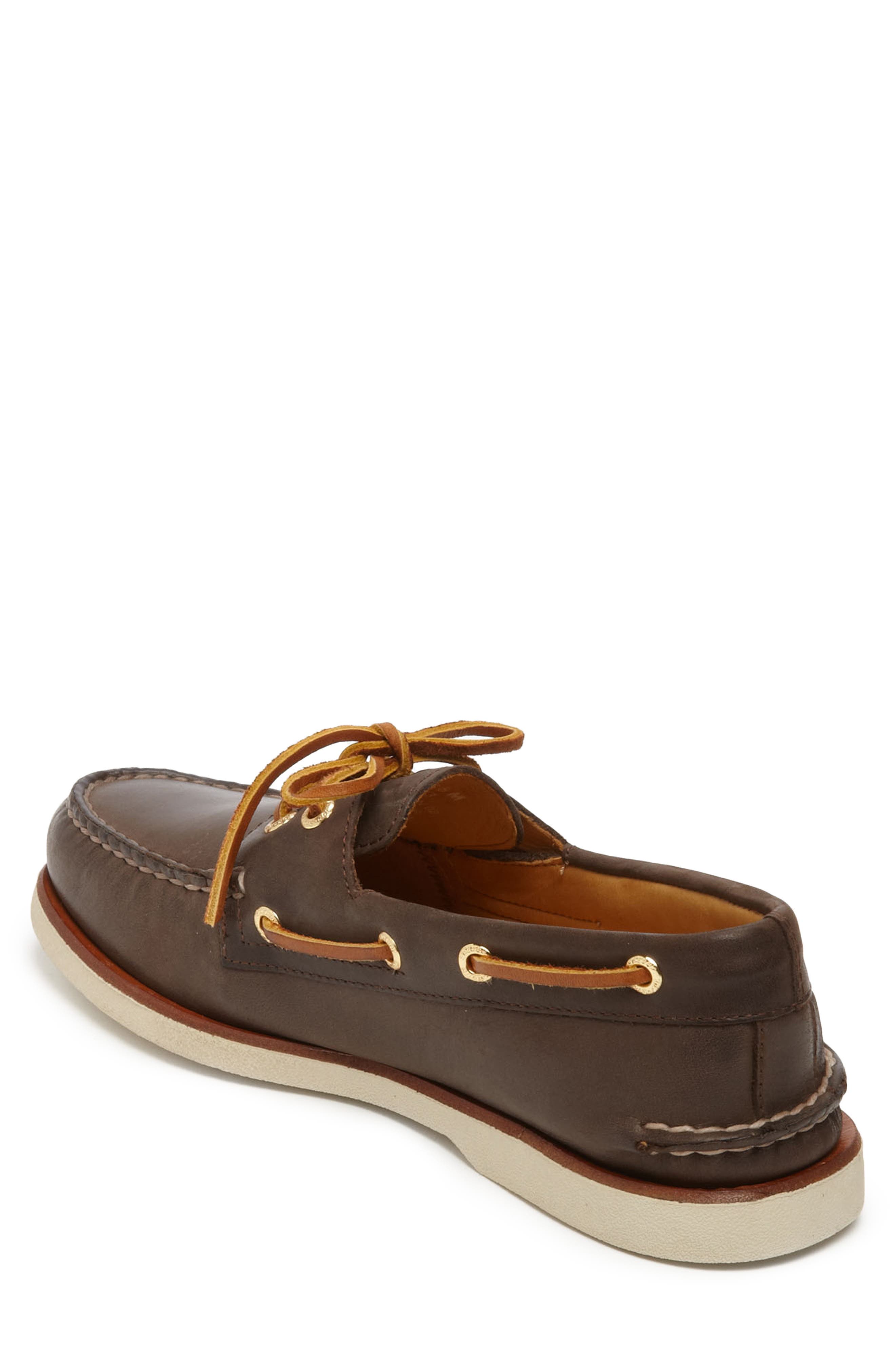 Sperry Gold Cup Authentic Original Boat Shoe, Alternate, color, Dark Brown Leather
