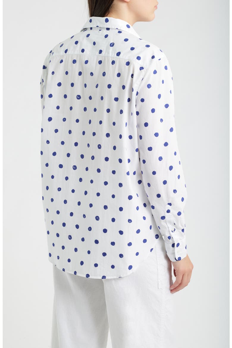 Eileen Relaxed Button-Up Shirt, Alternate, color, LARGE BLUE DOTS
