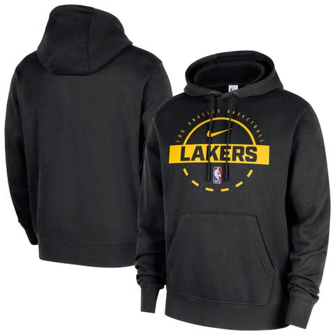 Men's Nike Black Los Angeles Lakers 2025/26 Authentic Practice Club Pullover Hoodie