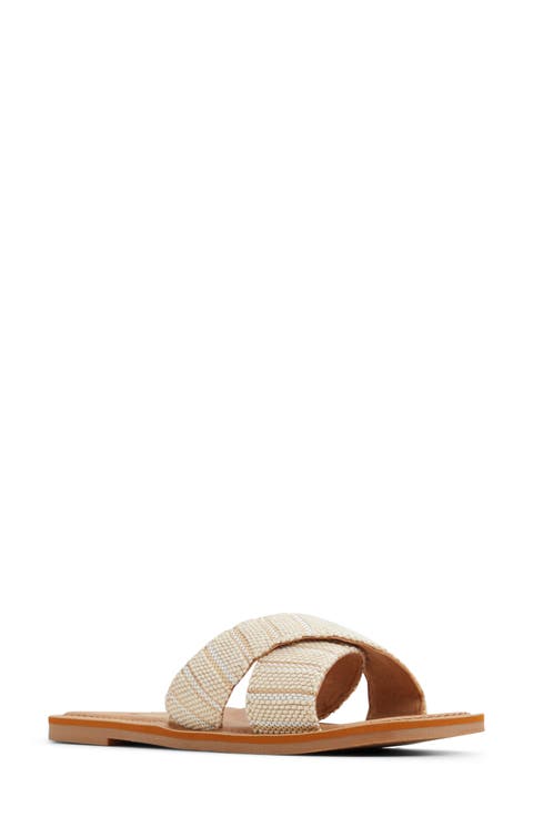 Andreya Raffia Slide Sandal (Women)