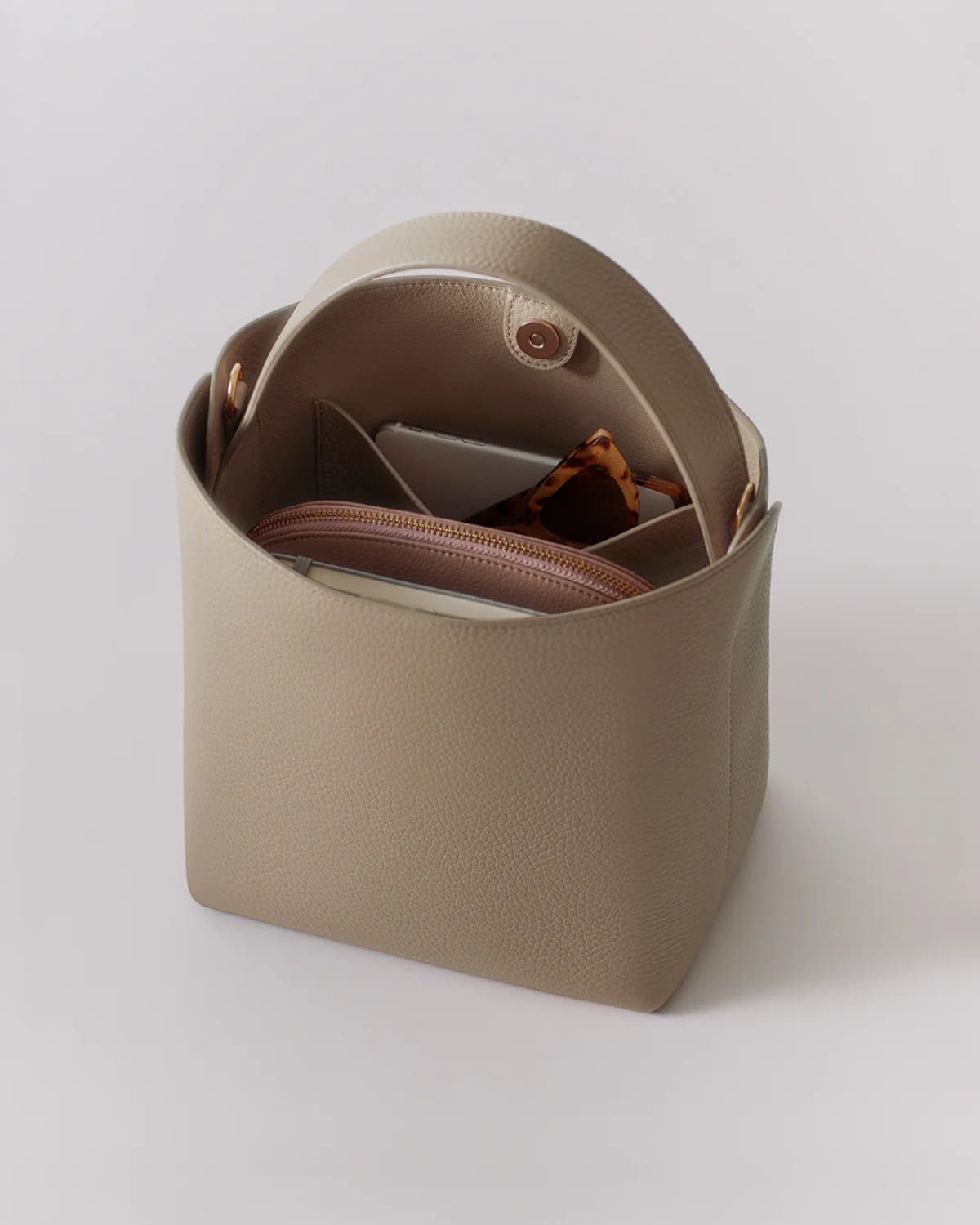 Linea Bucket Bag, Alternate, color, Stone
