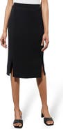 Ming Wang Front Slit Knit Pencil Skirt