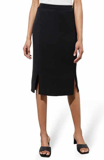 Front Slit Knit Pencil Skirt