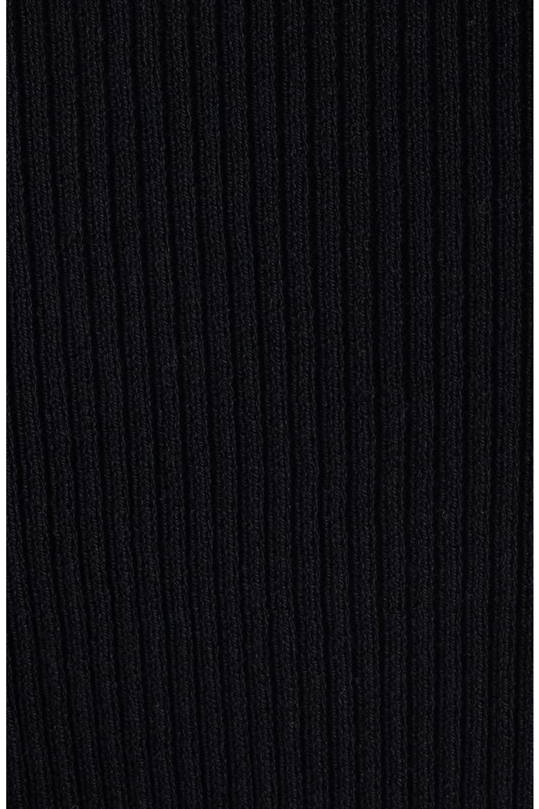Izae Silk & Cotton Rib Cardigan, Alternate, color, BLACK