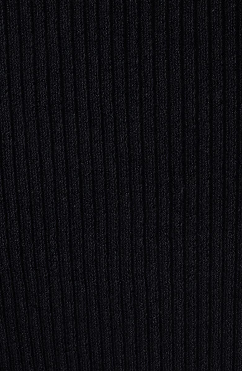 Isabel Marant Izae Silk & Cotton Rib Cardigan, Alternate, color, Black