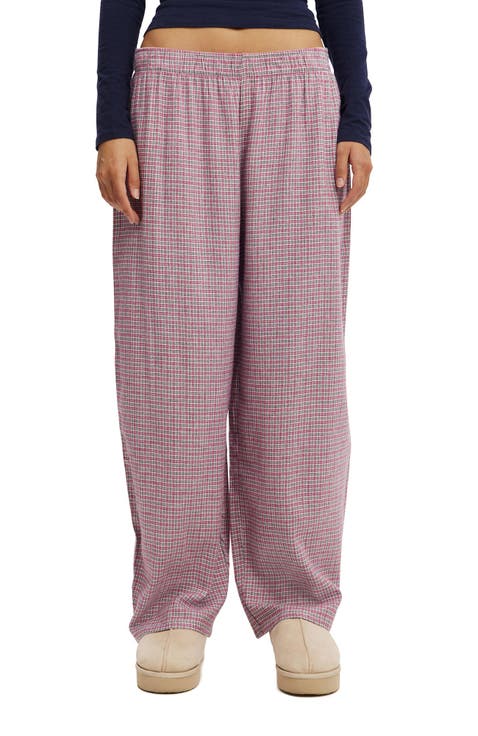 Women's Flannel Barrel Leg Pant