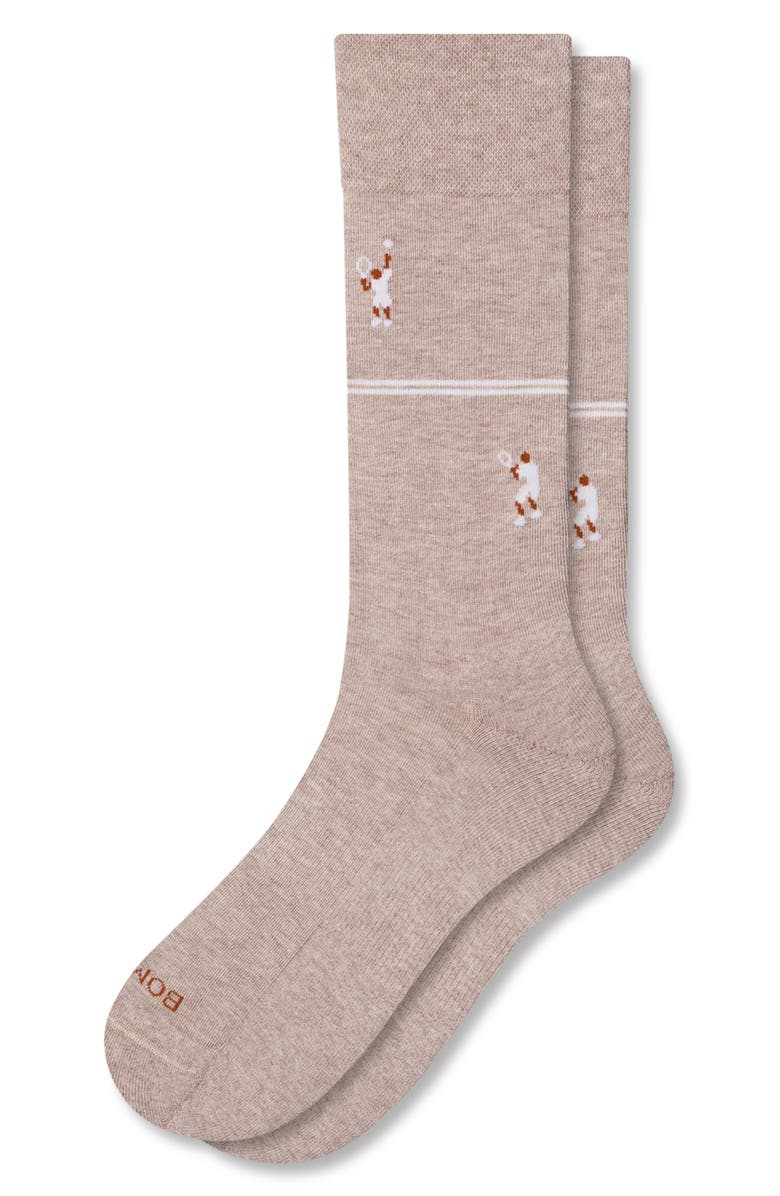 Bombas Tennis Match Calf Socks, Main, color, Macchiato