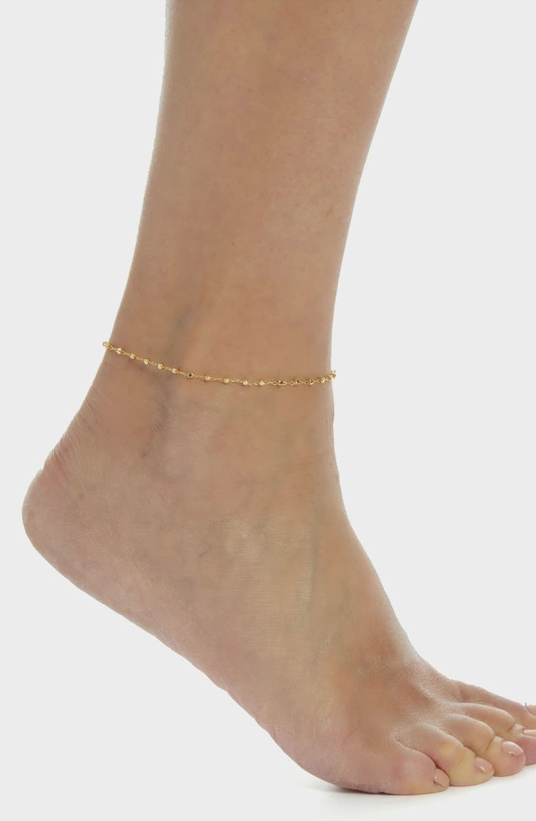 st. Moran Beaded Chain Anklet, Alternate, color, Gold